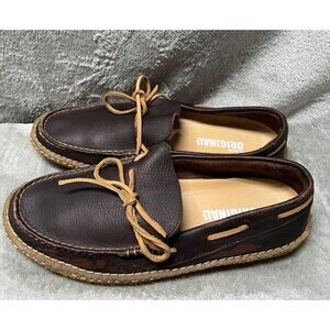 Clarks Original Men’s 12 Brown Leather Slip-On Drivers Loafers Moccasins ￼